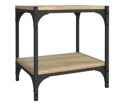 Tv Galdiņš, Koka Krāsa, 40X33X41 Cm, Inženierijas Koks, Tērauds Vidaxl Tv Galdiņš, Koka Krāsa, 40X33X41 Cm, Inženierijas Koks, Tērauds Vidaxl