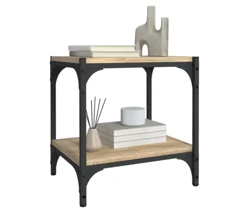 Tv Galdiņš, Koka Krāsa, 40X33X41 Cm, Inženierijas Koks, Tērauds Vidaxl Tv Galdiņš, Koka Krāsa, 40X33X41 Cm, Inženierijas Koks, Tērauds Vidaxl