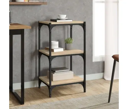 Grāmatplaukts, Ozola, 40X33X70,5 Cm, Inženierijas Koks, Tērauds Vidaxl