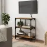 Raamatukapp, Suitsutamm, 60 X 33 X 70,5 cm Tehispuit Ja Teras Raamatukapp, Suitsutamm, 60 X 33 X 70,5 cm Tehispuit Ja Teras