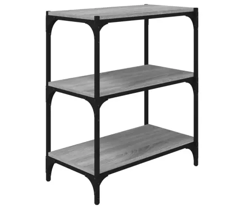 Knygų Spintelė, Pilka Ąžuolo, 60X33X70,5cm Mediena Ir Plienas