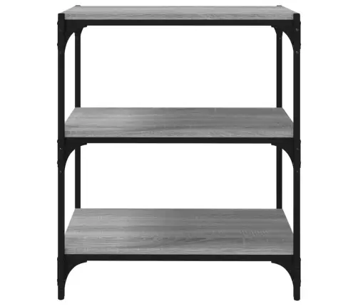 Knygų Spintelė, Pilka Ąžuolo, 60X33X70,5cm Mediena Ir Plienas