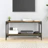 Tv Galdiņš, Koka Krāsa, 80X33X41 Cm, Inženierijas Koks, Tērauds Vidaxl