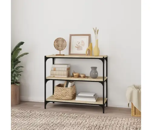 Raamatukapp, Sonoma Tamm, 80 X 33 X 70,5 cm Tehispuit Ja Teras