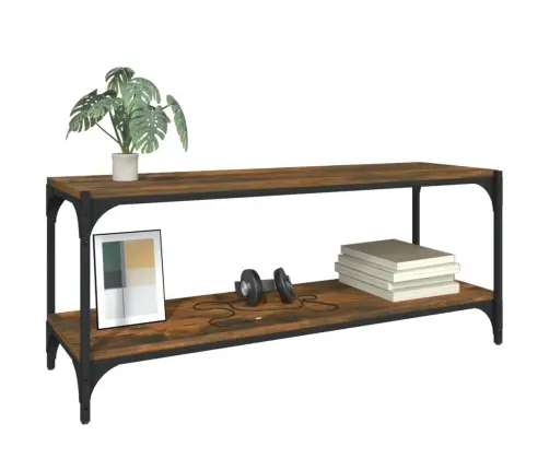 Tv Spintelė, Dūminio Ąžuolo, 100X33X41cm Mediena Ir Plienas