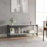 Tv Galdiņš, Pelēks, 100X33X41 Cm, Inženierijas Koks, Tērauds Vidaxl