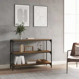Raamatukapp, Suitsutamm, 100 X 33 X 70,5 cm Tehispuit Ja Teras