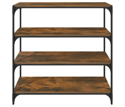 Knygų Spintelė, Dūminio Ąžuolo, 100X33X100cm Mediena/Plienas