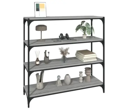 Grāmatu Plaukts, Pelēka Ozola, 100X33X100 Cm, Inženierijas Koks Vidaxl