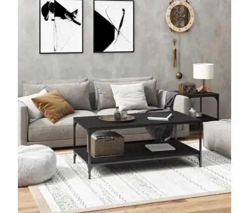 Kavos Staliukas, Juodos Spalvos, 100X50X40cm Apdirbta Mediena