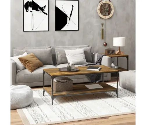 Kafijas Galdiņš, Ozola Krāsa, 100X50X40 Cm, Inženierijas Koks Vidaxl