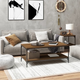 Kafijas Galdiņš, Ozola Krāsa, 100X50X40 Cm, Inženierijas Koks Vidaxl