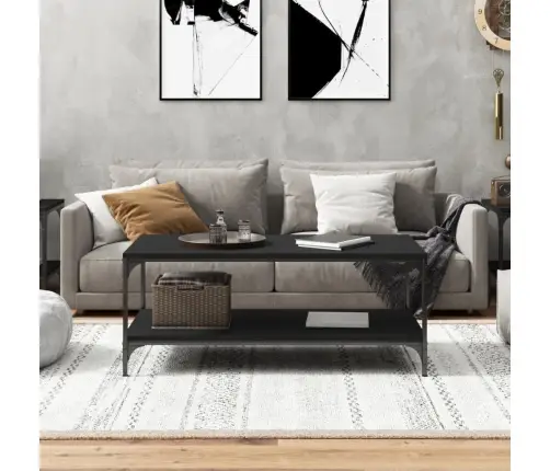 Kafijas Galdiņš, Melns, 80X50X40 Cm, Inženierijas Koks Vidaxl
