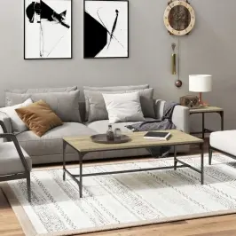 Kafijas Galdiņš, Ozola Krāsa, 100X50X35 Cm, Inženierijas Koks Vidaxl