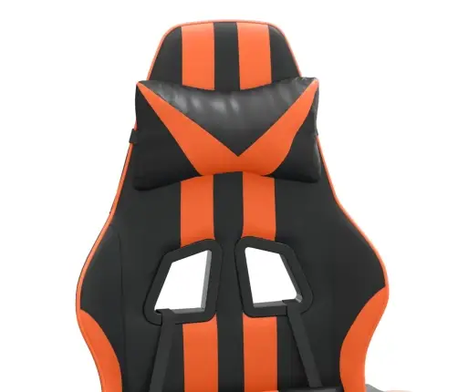 Pasukama Žaidimų Kėdė, Juodos/Oranžinės Spalvos, Dirbtinė Oda