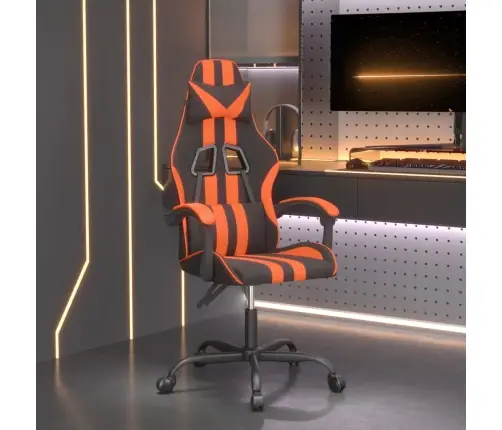 Pasukama Žaidimų Kėdė, Juodos/Oranžinės Spalvos, Dirbtinė Oda