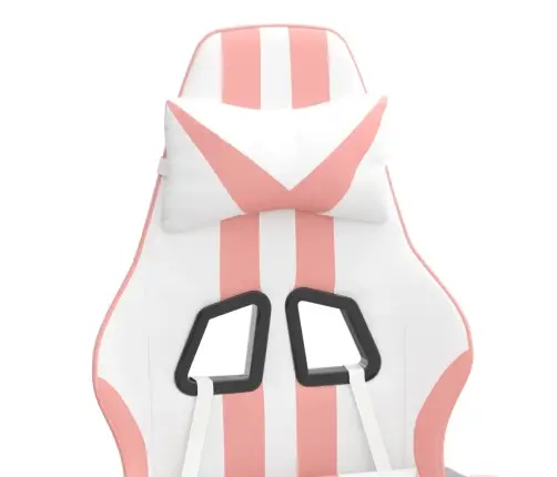 Datorspēļu Krēsls, Balta Un Rozā Mākslīgā Āda Vidaxl