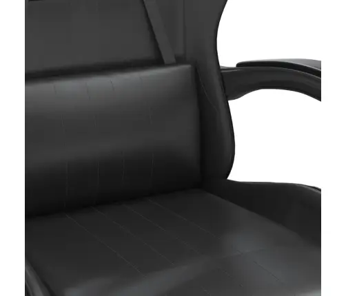 Pööratav Mänguritool Jalatoega, Must, Kunstnahk