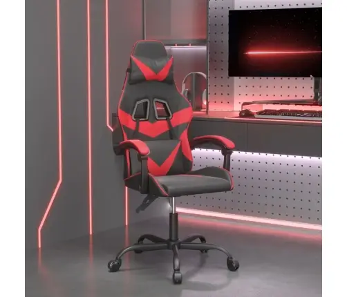 Pasukama Žaidimų Kėdė, Juodos Ir Raudonos Spalvos, Dirbtinė Oda