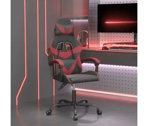 Datorspēļu Krēsls, Melna Un Vīnsarkana Mākslīgā Āda Vidaxl