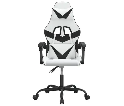 Datorspēļu Krēsls, Balta Un Melna Mākslīgā Āda Vidaxl