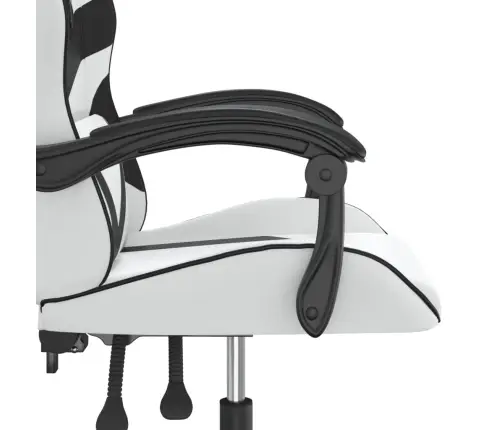 Datorspēļu Krēsls, Balta Un Melna Mākslīgā Āda Vidaxl