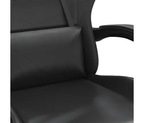 Datorspēļu Krēsls Ar Kāju Balstu, Melna Mākslīgā Āda Vidaxl