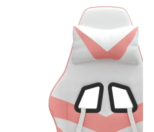 Pööratav Mänguritool Jalatoega, Valge Ja Roosa, Kunstnahk