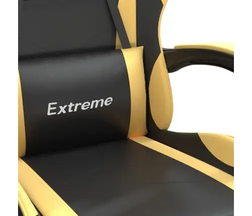 Pasukama Žaidimų Kėdė, Juodos Ir Auksinės Spalvos, Dirbtinė Oda