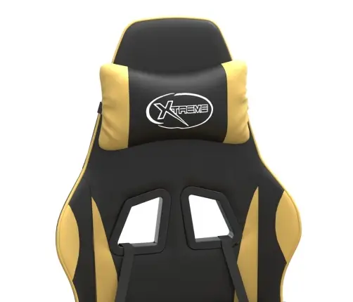 Pasukama Žaidimų Kėdė, Juodos Ir Auksinės Spalvos, Dirbtinė Oda