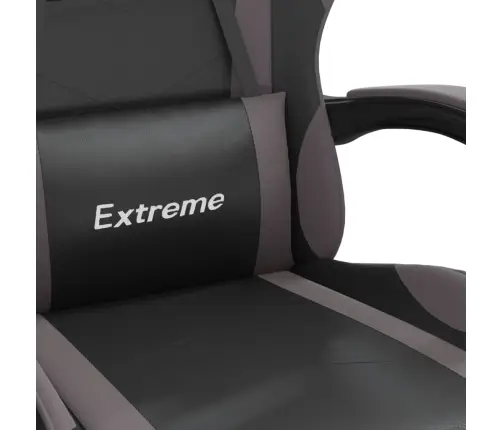 Datorspēļu Krēsls, Melna Un Pelēka Mākslīgā Āda Vidaxl