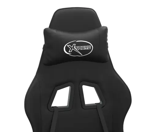 Pasukama Žaidimų Kėdė Su Pakoja, Juodos Spalvos, Dirbtinė Oda