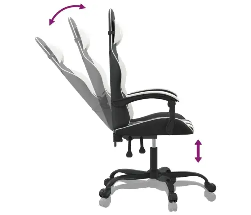 Pööratav Mänguritool, Must Ja Valge, Kunstnahk