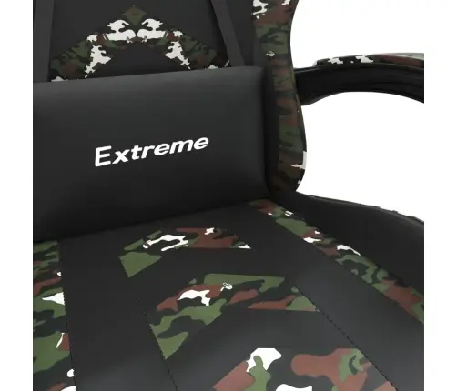 Pööratav Mänguritool, Must Ja Kamuflaaž, Kunstnahk