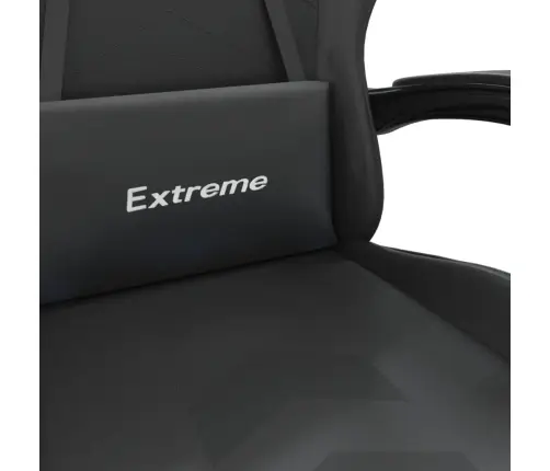 Pööratav Mänguritool Jalatoega, Must, Kunstnahk