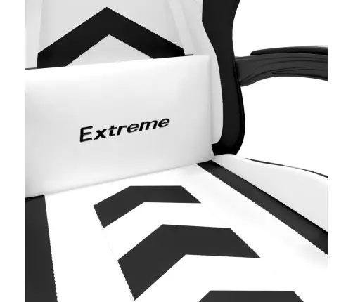 Datorspēļu Krēsls Ar Kāju Balstu, Balta Un Melna Mākslīgā Āda Vidaxl