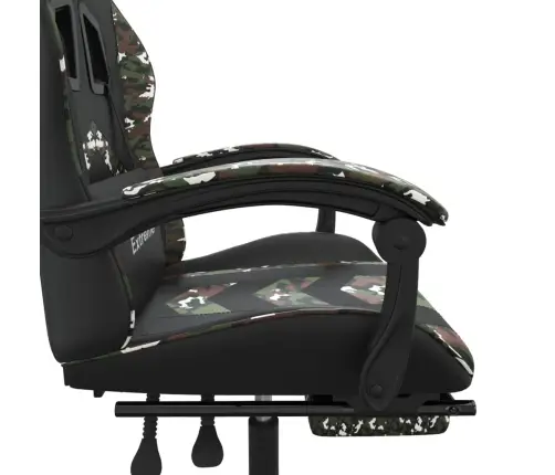 Datorspēļu Krēsls, Melna Un Kamuflāžas Mākslīgā Āda Vidaxl