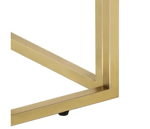 Kafijas Galdiņš, Zelta Krāsā, Nerūsējošs Tērauds, Rūdīts Stikls Vidaxl