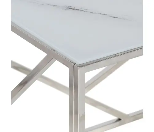 Kafijas Galdiņš, Sudrabains, Nerūsējošs Tērauds, Rūdīts Stikls Vidaxl Kafijas Galdiņš, Sudrabains, Nerūsējošs Tērauds, Rūdīts Stikls Vidaxl