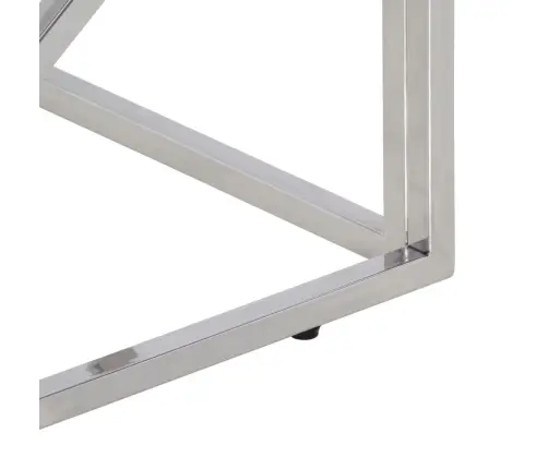 Kafijas Galdiņš, Sudrabains, Nerūsējošs Tērauds, Rūdīts Stikls Vidaxl Kafijas Galdiņš, Sudrabains, Nerūsējošs Tērauds, Rūdīts Stikls Vidaxl