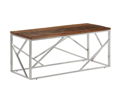 Kafijas Galdiņš, Sudrabains Nerūsējošs Tērauds, Gulšņu Koks Vidaxl