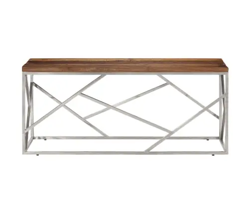 Kafijas Galdiņš, Sudrabains Nerūsējošs Tērauds, Gulšņu Koks Vidaxl