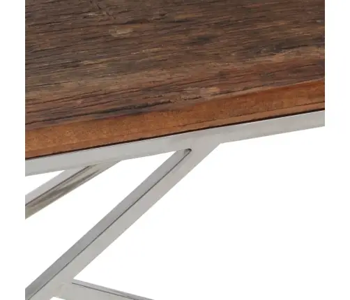 Kafijas Galdiņš, Sudrabains Nerūsējošs Tērauds, Gulšņu Koks Vidaxl