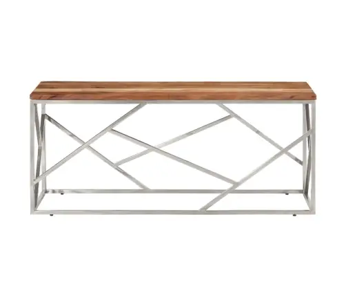 Kohvilaud, Hõbedane, Roostevaba Teras Ja Akaatsiapuit