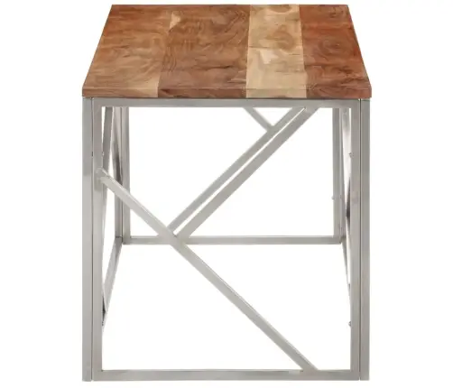 Kohvilaud, Hõbedane, Roostevaba Teras Ja Akaatsiapuit