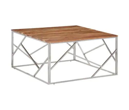 Kafijas Galdiņš, Nerūsējošs Tērauds, Akācijas Masīvkoks Vidaxl