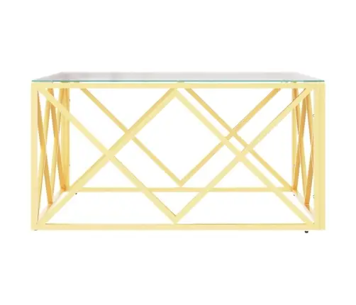 Kohvilaud, 80 X 80 X 40 cm Roostevaba Teras Ja Klaas