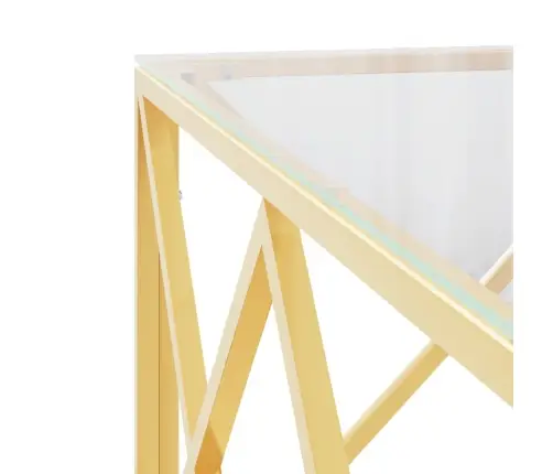 Kohvilaud, 80 X 80 X 40 cm Roostevaba Teras Ja Klaas