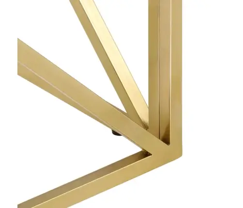 Kafijas Galdiņš, Zelta Krāsā, Nerūsējošs Tērauds, Rūdīts Stikls Vidaxl