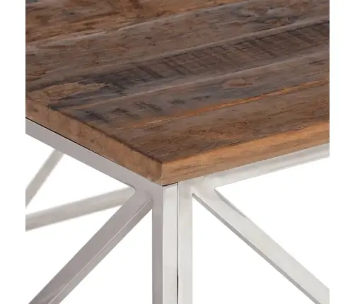 Kafijas Galdiņš, Sudrabains Nerūsējošs Tērauds, Gulšņu Koks Vidaxl